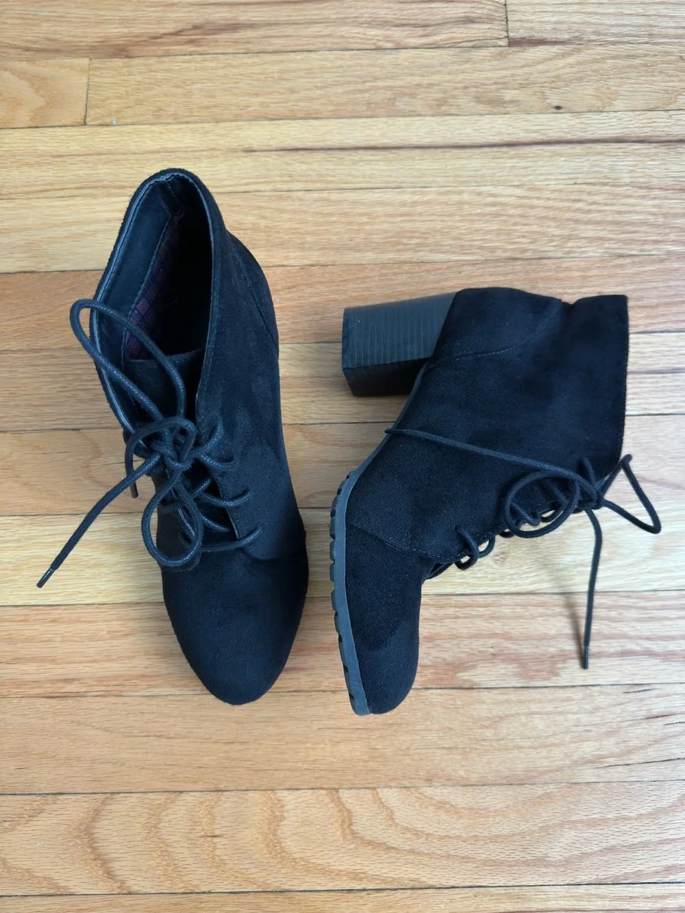 Madden Girl Black Suede Ankle Booties